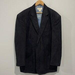Pronto Uomo men’s size 2XLT sports coat blazer jacket faux microsuede black